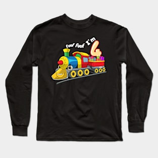 Train birthday for kids Long Sleeve T-Shirt